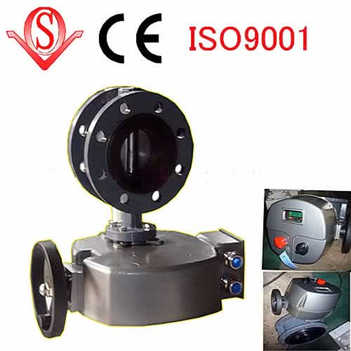 Electronics Motor Double Flanged Butterfly Valve